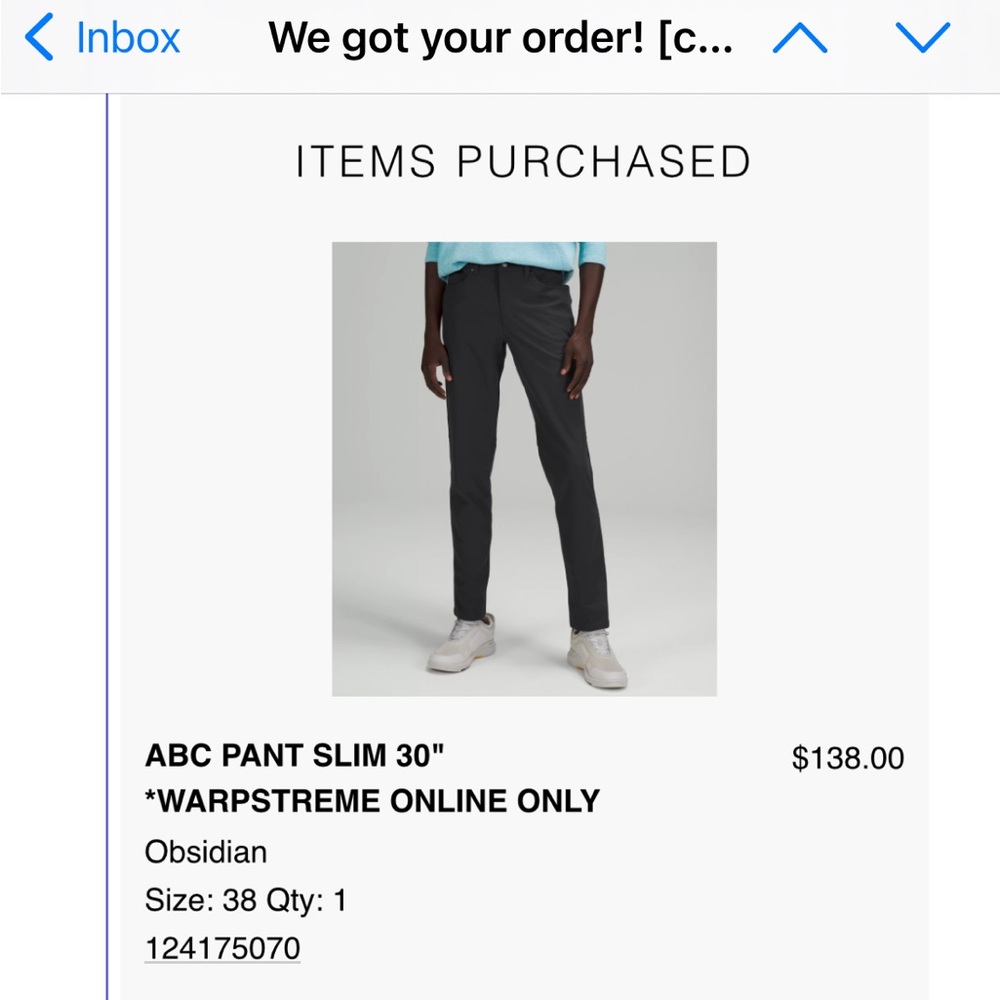 Lulu Men’s ABC Slim-Fit Pant 30” inseam